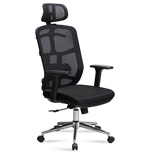 AMSTYLE Bürostuhl, SPM1.450 Stoff schwarz, Gestell silber AMSTYLE Bürostuhl, SPM1.450 Stoff schwarz, Gestell silber von AMSTYLE
