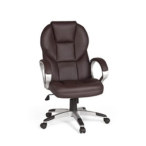 AMSTYLE Chefsessel, SPM1.222 Kunstleder braun, Gestell silber von AMSTYLE