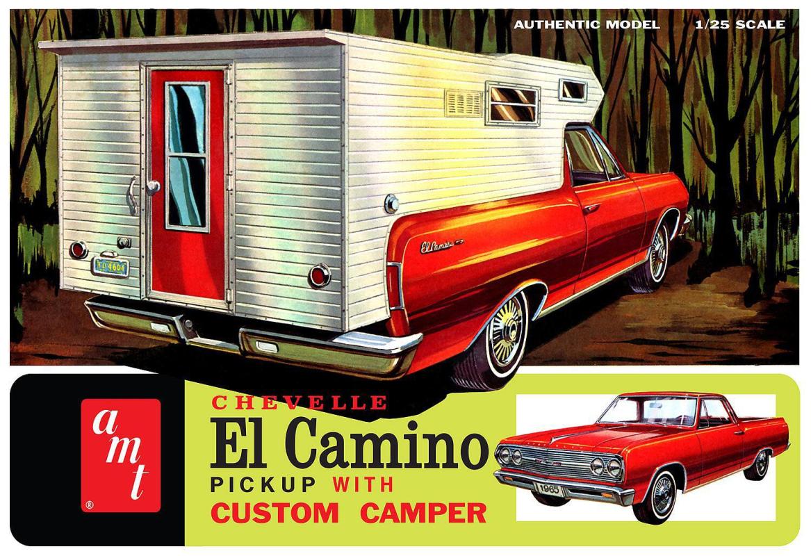 1965er Chevy El Camino mit Camper 1965er Chevy El Camino mit Camper von AMT/MPC