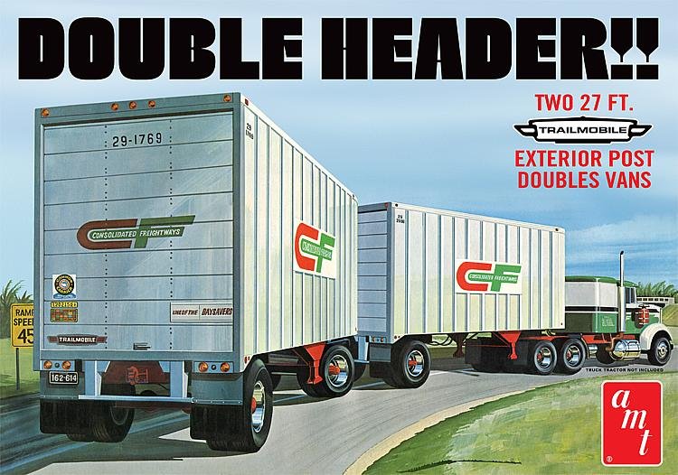 Double Header Tandem Van Trailer von AMT/MPC
