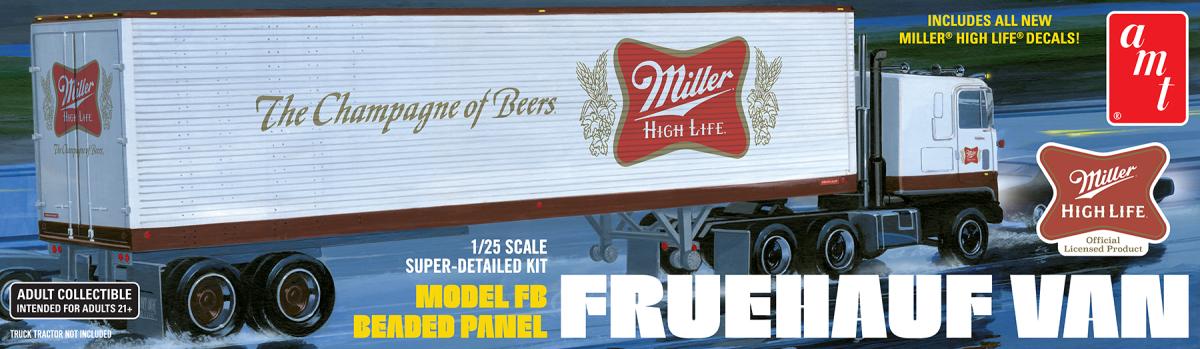 Fruehauf 40' Semi Trailer (Miller Beer) von AMT/MPC