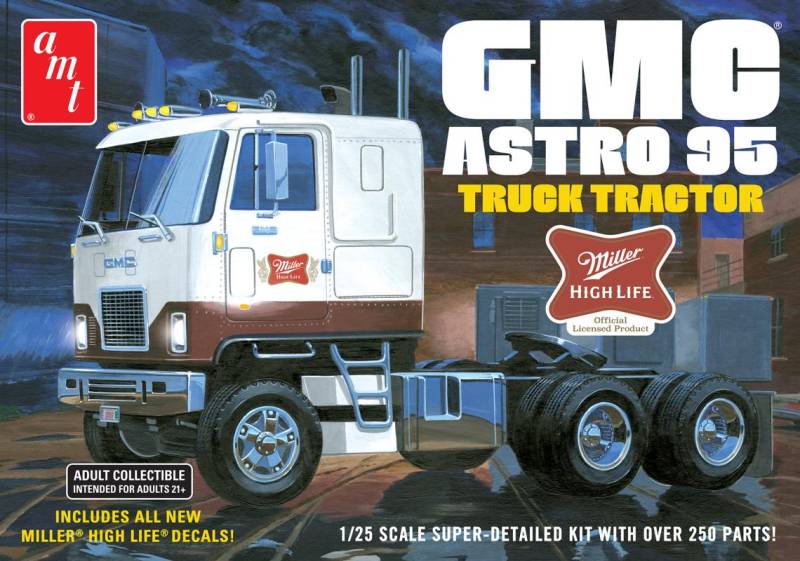 GMC Astro 95 Semi Tractor (Miller Beer) von AMT/MPC