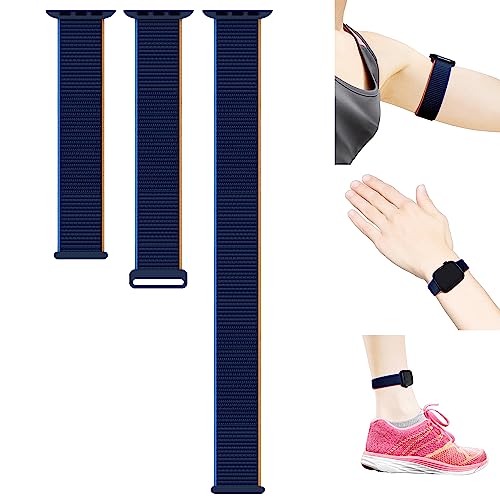 3-in-1-Armband für Apple Watch, Nylon, kompatibel mit Sport Loop, 41 mm, 40 m, 38 mm, kompatibel mit Sportschlaufen-Knöchelarmbändern, Apple Watch, atmungsaktives Nylon-Armband für iWatch SE Ultra von AMUSEPROFI