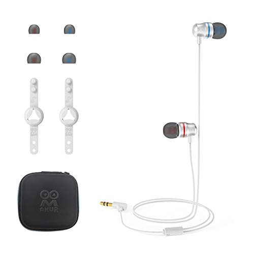 AMVR Noise Isolating Earbuds-Ohrhörer für Pico 4, Speziell für Quest 2 VR-Headset, mit Kopfhörer-Silikonhaltern (Weiß) von AMVR