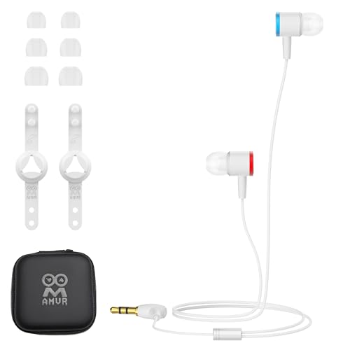 AMVR Noise Isolating Earbuds-Ohrhörer für Pico 4, Speziell für Quest 2 VR-Headset, mit Kopfhörer-Silikonhaltern (Weiß) von AMVR