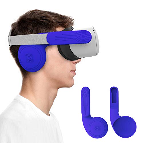 AMVR Silikon-Ohrenschützer, für Quest 2 VR-Headset, mit verbessertem Headset-Sound, Zubehör Kopfhörer-Verlängerungsabdeckung (Blue) von AMVR