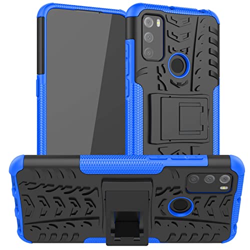 AMWEI Hülle für Alcatel 1s 2021 / Alcatel 3L 2021, Reifenstruktur TPU/PC Stoßfest Handyhülle mit Versteckte Klammer Stände, Soft Silikon Bumper Schutzhülle Case, Blau AMWEI Hülle für Alcatel 1s 2021 / Alcatel 3L 2021, Reifenstruktur TPU/PC Stoßfest Handyhülle mit Versteckte Klammer Stände, Soft Silikon Bumper Schutzhülle Case, Blau von AMWEI