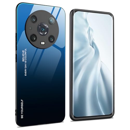 AMWEI Hülle für Huawei Honor Magic 4 Pro (Magic4 Pro) 5G, Handyhülle Weich Silikon TPU Rahmen Farbverlauf-Glas Back Cover Dünn Bumper Case, Stoßfest Kratzfest Schutzhülle - 7 von AMWEI