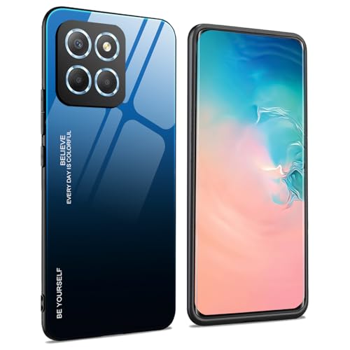 AMWEI Hülle für Huawei Honor X8 5G(6.5")/Honor X6/Honor 70 Lite, Handyhülle Weich Silikon TPU Rahmen Farbverlauf-Glas Panzerglas Back Cover Dünn Case, Stoßfest Kratzfest Schutzhülle - 7 von AMWEI