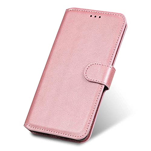 AMWEI Hülle für Motorola Moto Edge 30 Fusion, Premium TPU/PU Leder Klappbar Schutzhülle Tasche Handyhülle mit Standfunktion & Kartensteckplätzen, Rosengold. von AMWEI