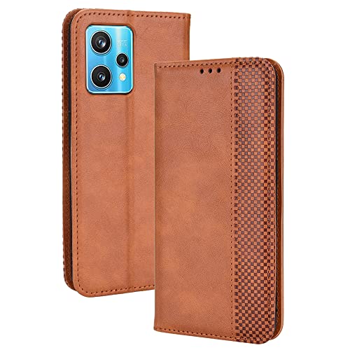 AMWEI Hülle für OnePlus Nord CE 2 Lite 5G, Premium TPU/PU Leder Klappbar Schutzhülle Tasche Handyhülle mit Standfunktion & Kartensteckplätzen, Brown von AMWEI