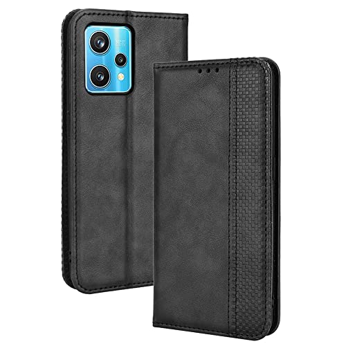 AMWEI Hülle für OnePlus Nord CE 2 Lite 5G, Premium TPU/PU Leder Klappbar Schutzhülle Tasche Handyhülle mit Standfunktion & Kartensteckplätzen, Schwarz von AMWEI