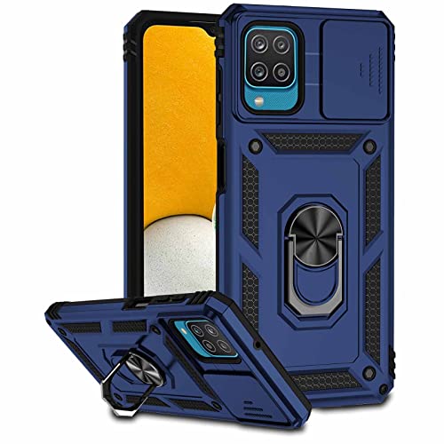 AMWEI Hülle für Samsung Galaxy A12 5G | M12, TPU/PC Stoßfest Silikon Bumper Schutzhülle Handyhülle mit 360 ° Drehung Fingerring Stände Und Kameraschutzrutsche, Blau AMWEI Hülle für Samsung Galaxy A12 5G | M12, TPU/PC Stoßfest Silikon Bumper Schutzhülle Handyhülle mit 360 ° Drehung Fingerring Stände Und Kameraschutzrutsche, Blau von AMWEI