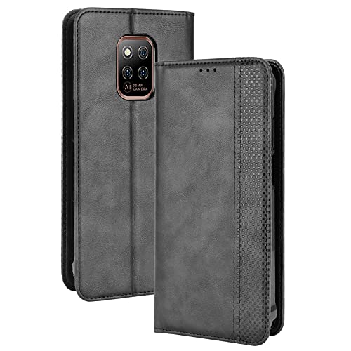 AMWEI Hülle für Ulefone Power Armor 14/14 Pro, Premium TPU/PU Leder Klappbar Schutzhülle Tasche Handyhülle mit Standfunktion & Kartensteckplätzen, Schwarz von AMWEI