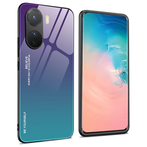 AMWEI Hülle für VIVO Y16, Handyhülle Weich Silikon TPU Rahmen Farbverlauf-Glas Back Cover Dünn Bumper Case, Stoßfest Kratzfest Schutzhülle - 3 AMWEI Hülle für VIVO Y16, Handyhülle Weich Silikon TPU Rahmen Farbverlauf-Glas Back Cover Dünn Bumper Case, Stoßfest Kratzfest Schutzhülle - 3 von AMWEI