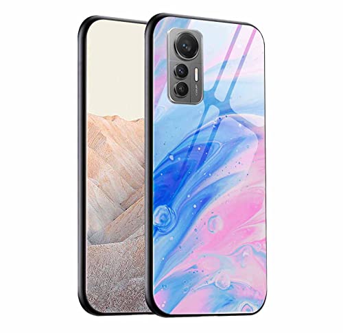 AMWEI Hülle für Xiaomi Mi 12 Lite, Handyhülle Weich Silikon TPU Rahmen Marmorglas Back Cover Dünn Bumper Case, Stoßfest Kratzfest Schutzhülle - 5 von AMWEI