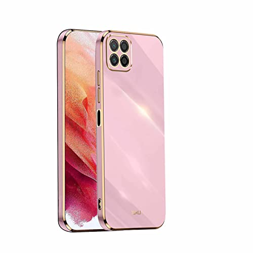 AMWEI Silikon Hülle für Huawei Honor X8 5G(6.5")/Honor X6/Honor 70 Lite Case, Handyhülle Golden Galvanisierrahmen Dünne Weiche TPU Soft Stoßfest Schutzhülle Cover Bumper - Violett von AMWEI
