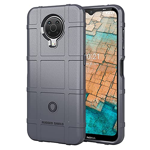 AMWEI Silikon Hülle für Nokia G10 / G20 Case, Handyhülle Robuster Schild TPU Soft Case Stoßfest Schutzhülle Cover Bumper. Grau von AMWEI