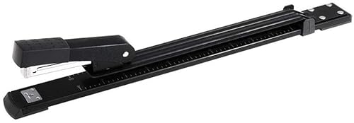 Tacker Heftgerät Langarm-Hefter – 25 Blatt Kapazität, 300 Mm Ausladung – Ergonomisches Metallgehäuse, Robust Und Zuverlässig – Schwarz Tacker für Schreibtisch(B) von AMYSTY