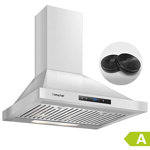 AMZCHEF Dunstabzugshaube 60cm 600m³/h Abluft Umluft Wandabzugshaube Aktivkohlefilter Wandhaube Abzugshaube 3 Leistungsstufe Haube aus Edelstahl LED-Beleuchtung AMZCHEF Dunstabzugshaube 60cm 600m³/h Abluft Umluft Wandabzugshaube Aktivkohlefilter Wandhaube Abzugshaube 3 Leistungsstufe Haube aus Edelstahl LED-Beleuchtung von AMZCHEF
