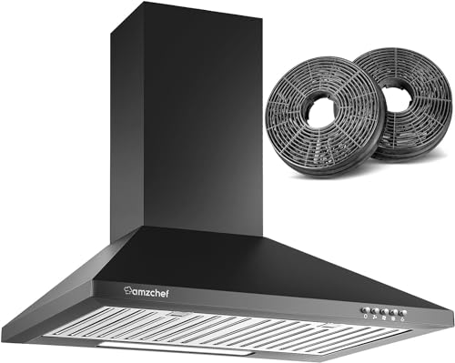 AMZCHEF Dunstabzugshaube 60cm Wandhaube für Umluft oder Abluft Abzugshaube 370m³/h 3 Leistungsstufe Haube aus Edelstahl Umlufthaube mit LED-Beleuchtung AMZCHEF Dunstabzugshaube 60cm Wandhaube für Umluft oder Abluft Abzugshaube 370m³/h 3 Leistungsstufe Haube aus Edelstahl Umlufthaube mit LED-Beleuchtung von AMZCHEF
