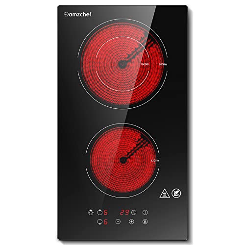 AMZCHEF Glaskeramikkochfeld 2 Platten, Domino Glaskeramik Kochfeld, Schnelles Aufheizen in 3 Sek. drei Heizzonengrößen, Timer und 9 Leistungsstufen, geeignet für alle Töpfe, Sicherheitsschloss AMZCHEF Glaskeramikkochfeld 2 Platten, Domino Glaskeramik Kochfeld, Schnelles Aufheizen in 3 Sek. drei Heizzonengrößen, Timer und 9 Leistungsstufen, geeignet für alle Töpfe, Sicherheitsschloss von AMZCHEF