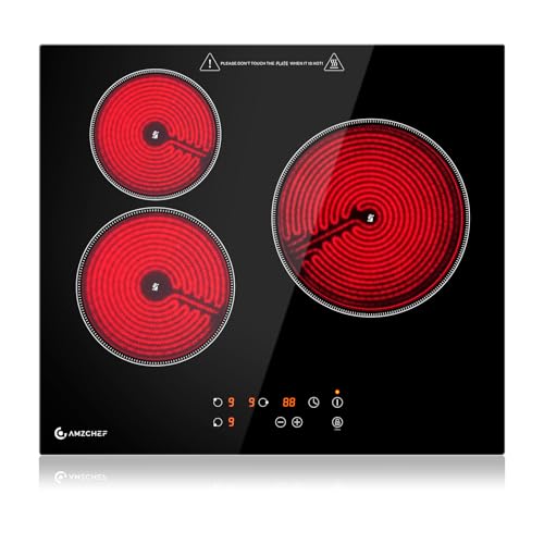 AMZCHEF Glaskeramikkochfeld 3 Zonen, Einbau Keramikkochfeld 60CM mit 9 Leistungsstufen, Touch-Bedienung,Timerfunktion, Sicherheitsschloss, Überhitzungsschutz, Abschaltautomatik, 5500W AMZCHEF Glaskeramikkochfeld 3 Zonen, Einbau Keramikkochfeld 60CM mit 9 Leistungsstufen, Touch-Bedienung,Timerfunktion, Sicherheitsschloss, Überhitzungsschutz, Abschaltautomatik, 5500W von AMZCHEF