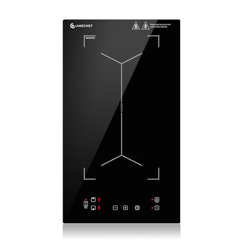 AMZCHEF Induktionskochfeld 2 Platten, Doppel Induktionskochplatte mit Flexzonen und Stecker, 9 Leistungsstufen, Sicherheitsschloss und Timer, Touch-Schieberegler,3300W,Schwarz AMZCHEF Induktionskochfeld 2 Platten, Doppel Induktionskochplatte mit Flexzonen und Stecker, 9 Leistungsstufen, Sicherheitsschloss und Timer, Touch-Schieberegler,3300W,Schwarz von AMZCHEF