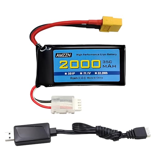 AMZZN 11.1V 2000mAh 35C 3S XT60 Stecker Lipo Batterie mit USB Ladekabel für RC Auto LKW Fernbedienung Schiff RC Drohne Quadcopter Hubschrauber FPV Drohne AMZZN 11.1V 2000mAh 35C 3S XT60 Stecker Lipo Batterie mit USB Ladekabel für RC Auto LKW Fernbedienung Schiff RC Drohne Quadcopter Hubschrauber FPV Drohne von AMZZN