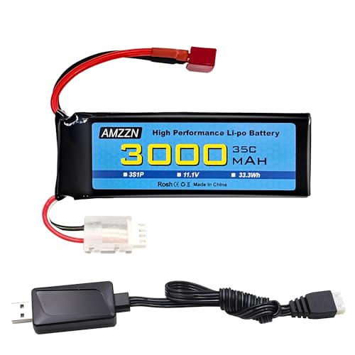AMZZN 11.1V 3000mAh 35C 3S T Stecker Lipo Batterie mit USB Ladekabel für RC Auto LKW Fernbedienung Schiff RC Drohne Quadcopter Hubschrauber FPV Drohne AMZZN 11.1V 3000mAh 35C 3S T Stecker Lipo Batterie mit USB Ladekabel für RC Auto LKW Fernbedienung Schiff RC Drohne Quadcopter Hubschrauber FPV Drohne von AMZZN