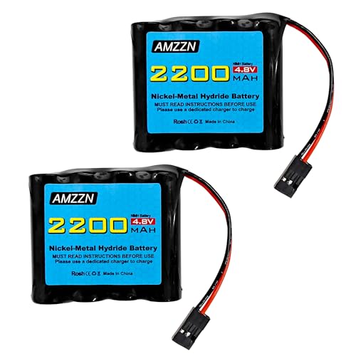 AMZZN 2PCS 4.8V 2200mah AA NiMH-Batterie mit Hitec-Anschluss für RC-Fahrzeug, Fernsteuerungsempfänger, RC-Flugzeug, Fernbedienung Hochleistungs-wiederaufladbarer Batteriesatz AMZZN 2PCS 4.8V 2200mah AA NiMH-Batterie mit Hitec-Anschluss für RC-Fahrzeug, Fernsteuerungsempfänger, RC-Flugzeug, Fernbedienung Hochleistungs-wiederaufladbarer Batteriesatz von AMZZN