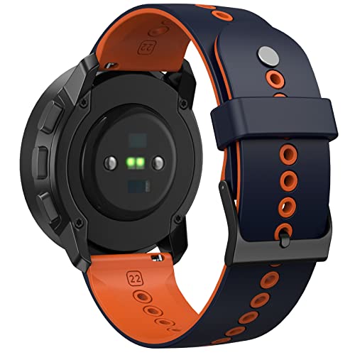 ANBEST 22mm Armband für Suunto 9 Peak/ 5 Peak Armband, Weiches Silikon Sport Ersatzarmband für Suunto 5 Peak Armbänder mit Metall Druckknopf & Anti Loss Ring ANBEST 22mm Armband für Suunto 9 Peak/ 5 Peak Armband, Weiches Silikon Sport Ersatzarmband für Suunto 5 Peak Armbänder mit Metall Druckknopf & Anti Loss Ring von ANBEST