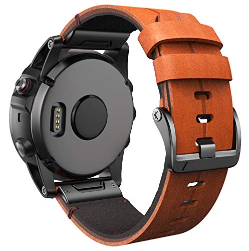 ANBEST Armbänder Kompatibel mit Fenix 6X/Fenix 6X Pro/Fenix 5X/Fenix 5X Plus Armband aus Leder, 26mm Lederarmband mit Schnellverschluss für Fenix 3/Fenix 3 HR/Descent Mk1, Braun ANBEST Armbänder Kompatibel mit Fenix 6X/Fenix 6X Pro/Fenix 5X/Fenix 5X Plus Armband aus Leder, 26mm Lederarmband mit Schnellverschluss für Fenix 3/Fenix 3 HR/Descent Mk1, Braun von ANBEST