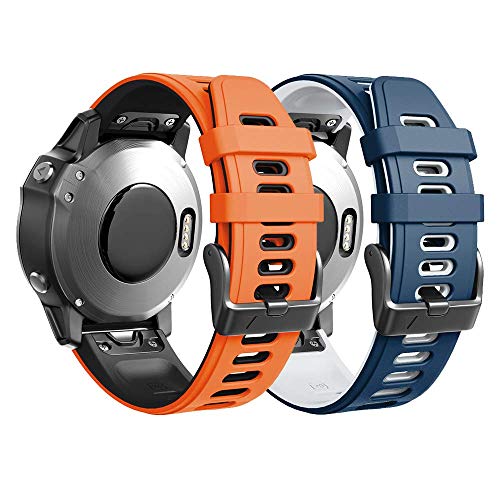 ANBEST Armbänder Kompatibel mit Garmin Fenix 7S/6S Pro/Fenix 5S Armband, Schnellverschluss Silikon 20mm Ersatzarmband für Fenix 5S Plus/D2 Delta S Smart Watch, 2-Pack von ANBEST