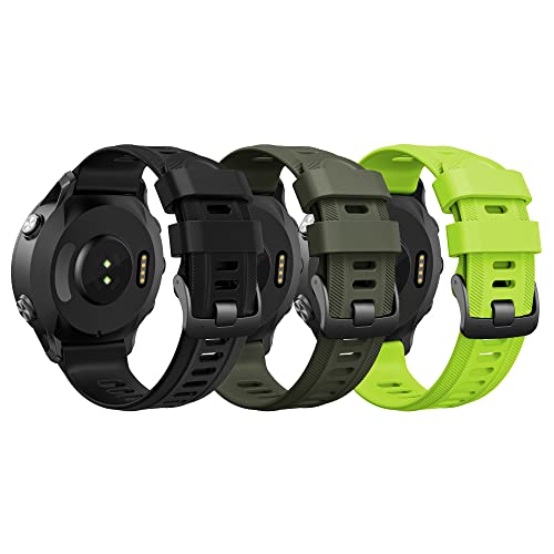 ANBEST Armbänder für Garmin Forerunner 945/955/935/EPIX 2 Armband, 22mm Silikon Ersatzarmband für Fenix 6/Forerunner 965/745/Approach S62/S60 Armbänder, 3-Pack von ANBEST