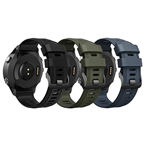 ANBEST Armbänder für Garmin Forerunner 945/955/935/EPIX 2 Armband, 22mm Silikon Ersatzarmband für Fenix 6/Forerunner 965/745/Approach S62/S60 Armbänder, 3-Pack von ANBEST