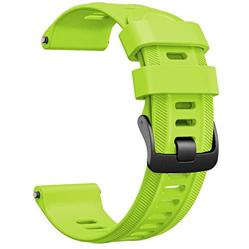 ANBEST Armbänder für Garmin Forerunner 945/955/935/EPIX 2 Armband, 22mm Silikon Ersatzarmband für Fenix 6/Forerunner 965/745/Approach S62/S60 Armbänder, Grün von ANBEST