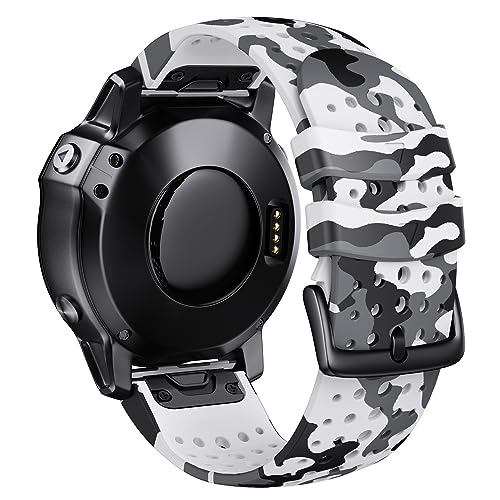 ANBEST Armband für Garmin Fenix 6 Pro/Fenix 7 Pro/Fenix 6/7/5/Epix 2 Armband, 22mm Quick Fit Silikon Ersatzarmband für Forerunner 945/955/935/965/745/Instinct 2/Descent G1 Armbänder von ANBEST