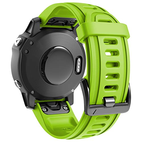 ANBEST Armband für Garmin Fenix 6S Pro/7S Pro/5S Armband, 20mm Quick Fit silikonarmband für Fenix 7S/6S/5S Plus/Epix Pro 42mm/Descent MK2S/D2 Delta S Ersatzarmband (Grün) von ANBEST
