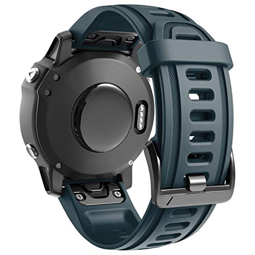 ANBEST Armband für Garmin Fenix 6S Pro/7S Pro/5S Armband, 20mm Quick Fit silikonarmband für Fenix 7S/6S/5S Plus/Epix Pro 42mm/Descent MK2S/D2 Delta S Ersatzarmband (Stein) von ANBEST