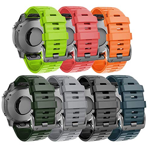 ANBEST Armband für Garmin Fenix 6X/6X Pro/7X/7X Pro/Fenix 8 51mm Armband, Silikon Schnelle Veröffentlichung Estrazarmband für Fenix 5X/3HR/Epix Pro 51mm/Enduro 2/MK1/MK2/MK3i ANBEST Armband für Garmin Fenix 6X/6X Pro/7X/7X Pro/Fenix 8 51mm Armband, Silikon Schnelle Veröffentlichung Estrazarmband für Fenix 5X/3HR/Epix Pro 51mm/Enduro 2/MK1/MK2/MK3i von ANBEST