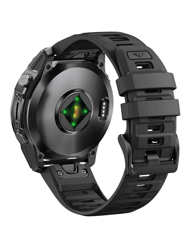 ANBEST Armband für Garmin Fenix 6X/6X Pro/8 51mm/7X/7X Pro/3, Garmin Epix Pro Gen 2 51mm ersatzarmband 26mm Quick-fit Silikon für Fenix 5X/5X Plus/Descent MK1/MK 2i/MK 2 ANBEST Armband für Garmin Fenix 6X/6X Pro/8 51mm/7X/7X Pro/3, Garmin Epix Pro Gen 2 51mm ersatzarmband 26mm Quick-fit Silikon für Fenix 5X/5X Plus/Descent MK1/MK 2i/MK 2 von ANBEST
