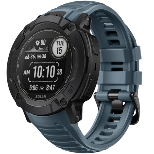 ANBEST Armband für Garmin Instinct 2X Solar Armband, Weiches Silikon Ersatzarmband für Garmin Instinct 2X Tactical Band (Stein) von ANBEST