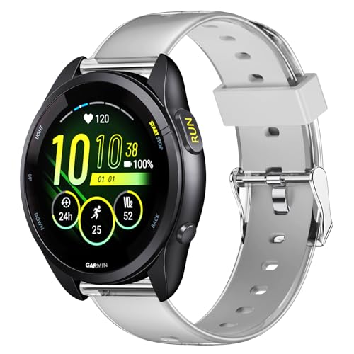 ANBEST Armband für Garmin Vivoactive 4/Forerunner 255/Forerunner 265/Venu 2/Venu 3, 22mm Silikon Ersatzarmband für Gear S3/Huawei Watch GT/GT 3 46mm/GT 2 46mm, Grau von ANBEST