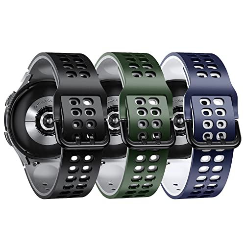 ANBEST Armband für Samsung Galaxy Watch 4/5/6 40mm 44mm, Galaxy Watch 6 Classic 43mm 47mm, Galaxy Watch 4 Classic 42mm 46mm, Galaxy Watch 5 Pro, Nahtloses Glieder Ersatz Silikon Armband von ANBEST