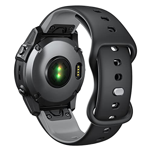 ANBEST Ersatzarmband Kompatibel mit Garmin Fenix 7/Fenix 6/Fenix 5 Armband, 22mm Quick Fit Silikon Schmetterlingsschnalle Uhrenarmband für Epix 2/Forerunner 955/Forerunner 945 ANBEST Ersatzarmband Kompatibel mit Garmin Fenix 7/Fenix 6/Fenix 5 Armband, 22mm Quick Fit Silikon Schmetterlingsschnalle Uhrenarmband für Epix 2/Forerunner 955/Forerunner 945 von ANBEST
