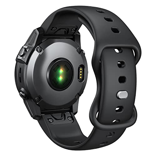 ANBEST Ersatzarmband Kompatibel mit Garmin Fenix 7/Fenix 6/Fenix 5 Armband, 22mm Quick Fit Silikon Schmetterlingsschnalle Uhrenarmband für Epix 2/Forerunner 955/Forerunner 945 ANBEST Ersatzarmband Kompatibel mit Garmin Fenix 7/Fenix 6/Fenix 5 Armband, 22mm Quick Fit Silikon Schmetterlingsschnalle Uhrenarmband für Epix 2/Forerunner 955/Forerunner 945 von ANBEST