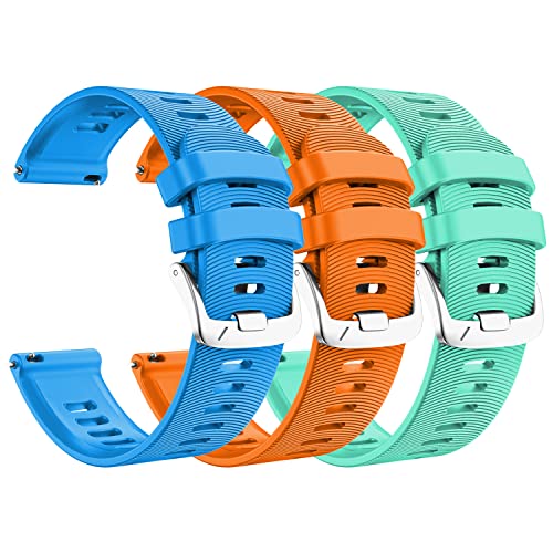 ANBEST Kompatibel mit Garmin Forerunner 245/645/Vivoactive5/Vivoactive 3 Armband, 20mm Silikon Uhrenarmband für Garmin Vivomove HR/Venu/Move 3 von ANBEST