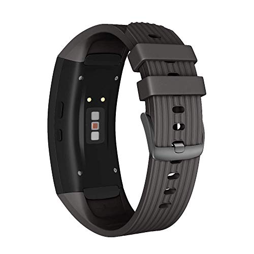 ANBEST Kompatibel mit Gear Fit 2 Pro/Fit 2 Armband Silikon Ersatzband für Samsung Gear Fit 2 Pro SM-R365/Gear Fit 2 SM-R360, (Schwarz,S) von ANBEST