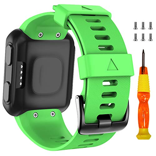 ANBEST Silikon Armband Kompatibel mit Forerunner 35/Approach S10 Armbänder, Weiches Silikon Uhrenarmband Sport Ersatzarmband für Forerunner 35/Approach S10 (Grün) von ANBEST